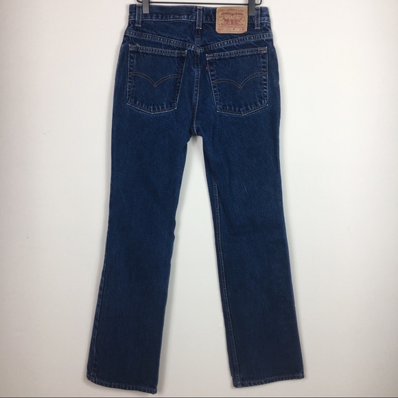 VTG LEVI 517 SLIM FIT BOOT CUT 100% COTTON DENIM - Picture 3 of 5